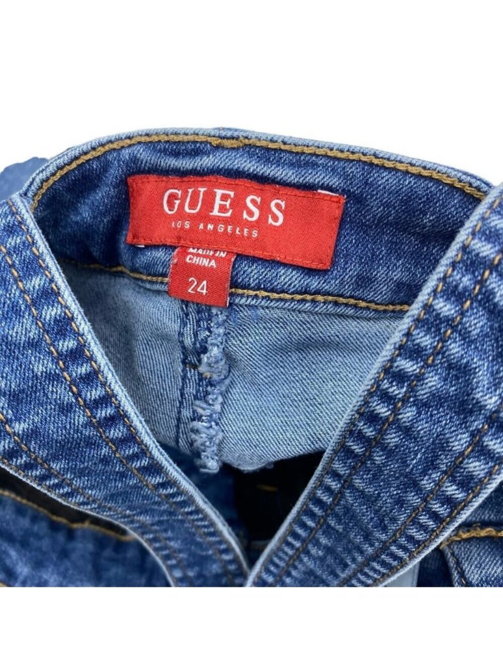 Guess Women's Denim Blue Shortalls - Picture 8 of 9